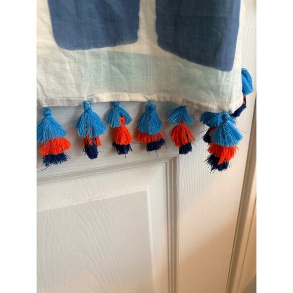 Area Stars Women’s Kelly Tassel Trim Cotton Shift Dress Boho Resort size Large - Picture 6 of 7